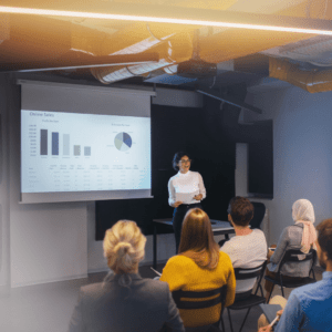 Example of presenting data